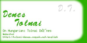 denes tolnai business card